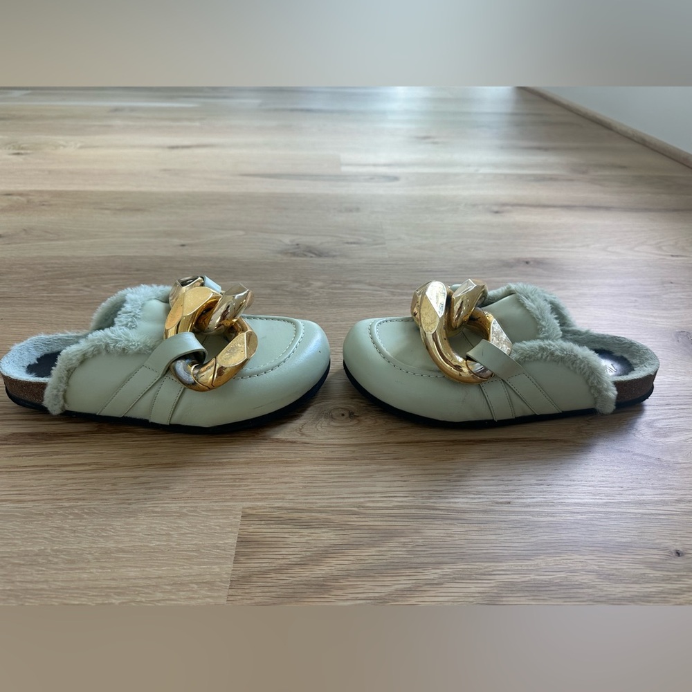 JW Anderson fur lined leather chain mules - Picture 4 of 10